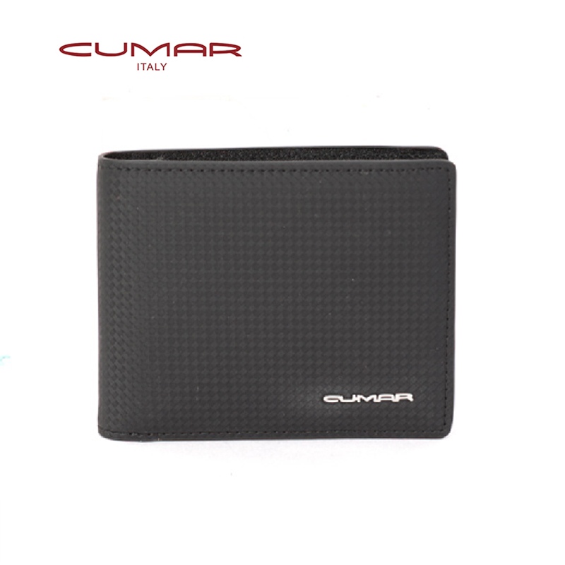 【CUMAR 義大利】真皮牛皮-CARBON FIBER 系列-零錢袋短夾(0496-G92-01)✿30B001